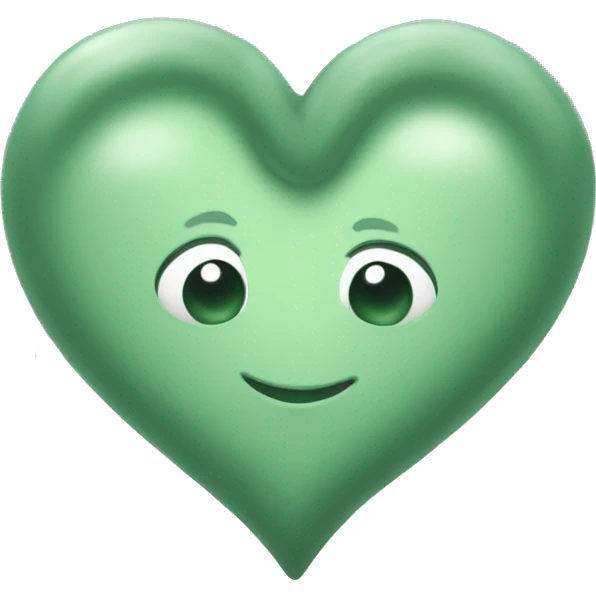 Sage green heart emoji