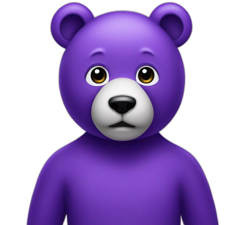 Purple bear emoji