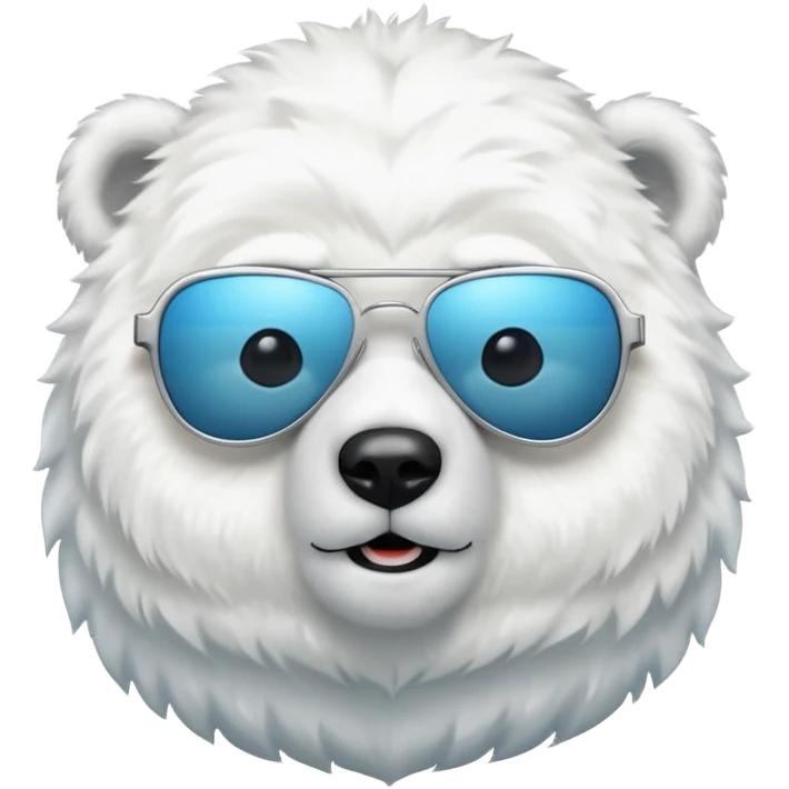 baby Polar bear with sun glassé emoji