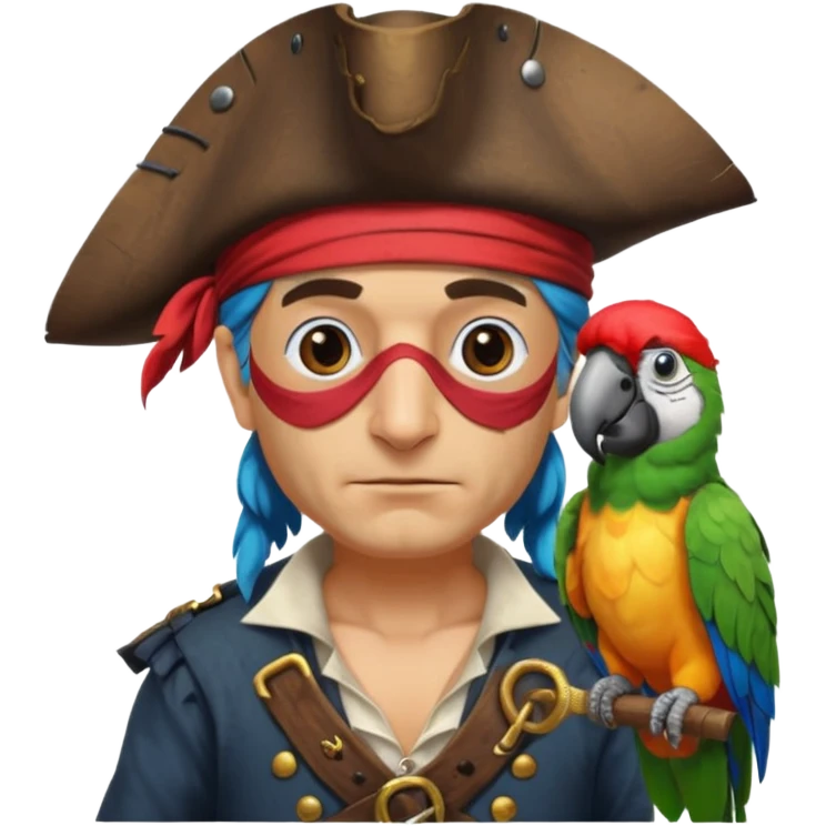 pirate and parrot emoji