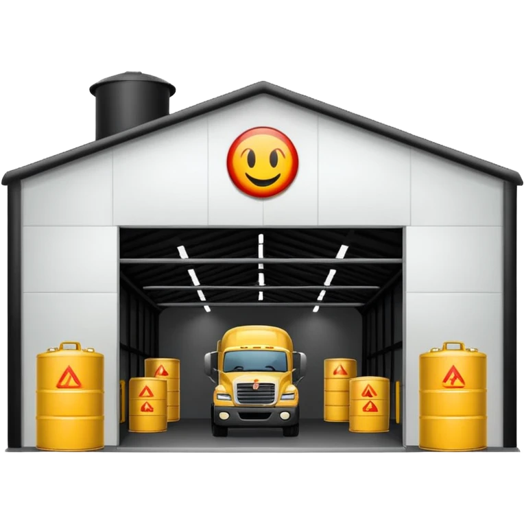 hangar, many fuel warehouse emoji