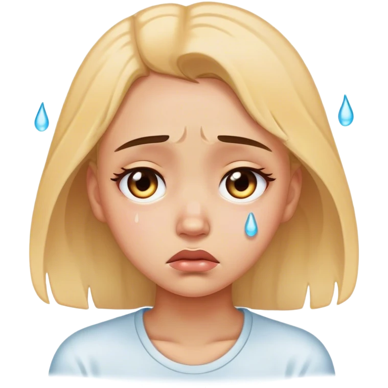 Sad girl wirh tears emoji