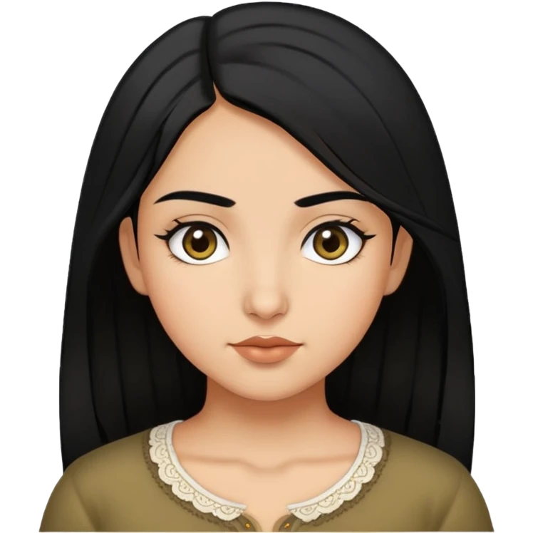 girl with black hair and turkish origin emoji