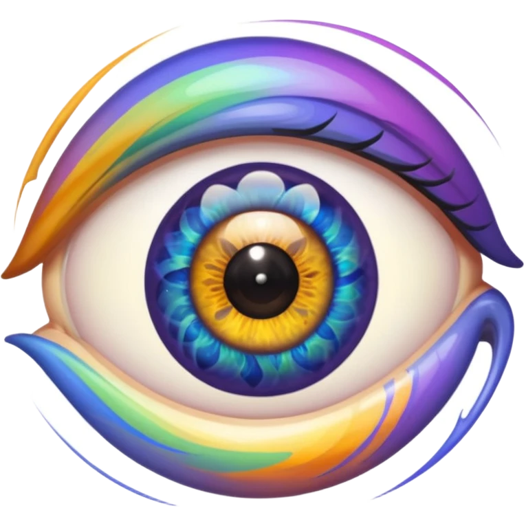  eyes spin multicolore 👁️+🌀+🟣🟢🟠🔵🔴🟡 emoji