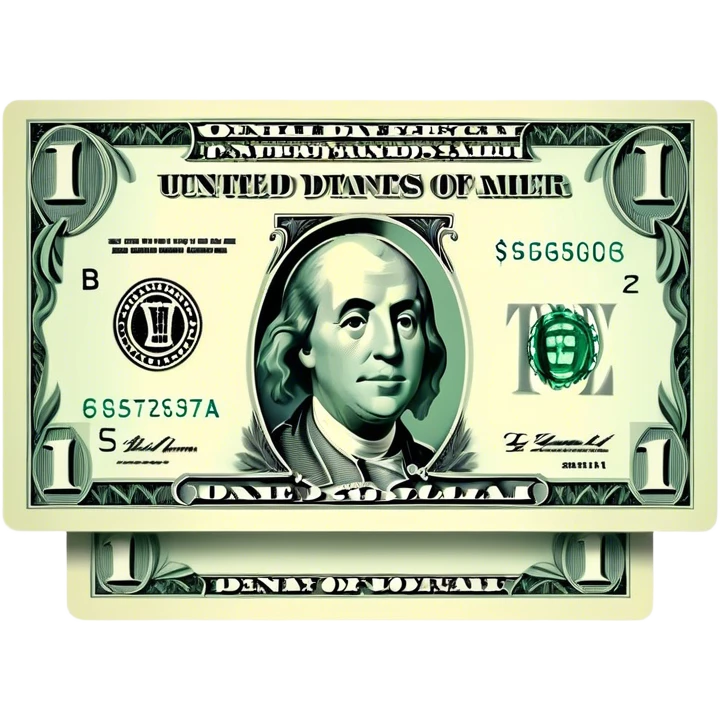 multi colored dollar bill emoji