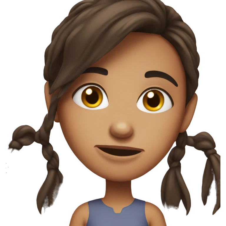 Very stress brunette girl emoji