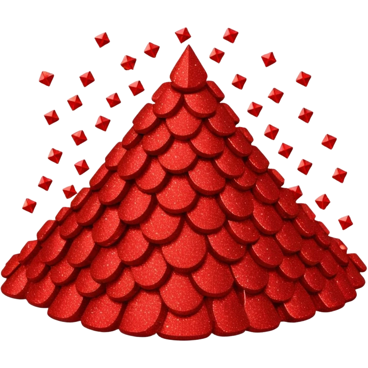 red glitter dislike emoji