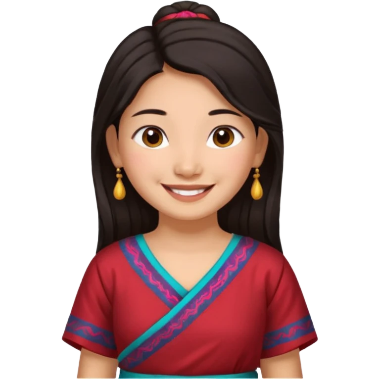 Gurung dress girl nepali emoji