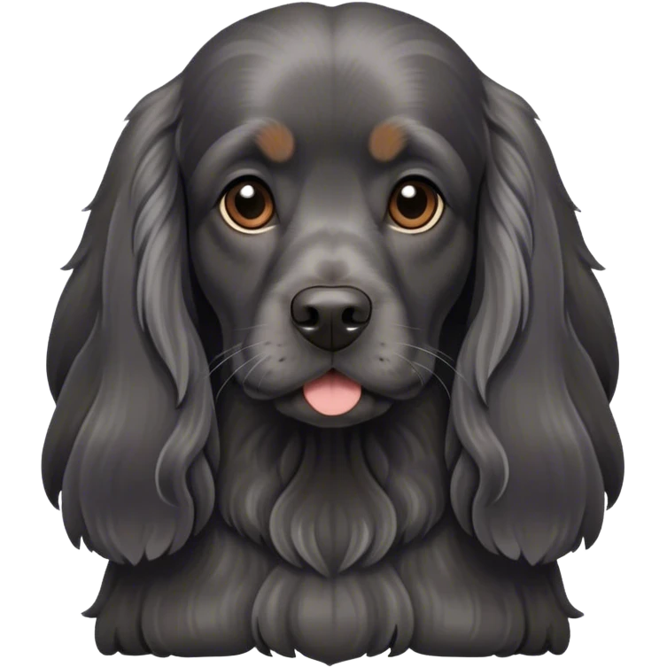 dark grey english cocker spaniel  emoji