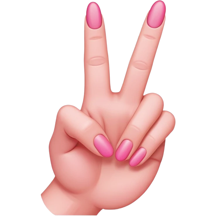 Pink middle finger emoji
