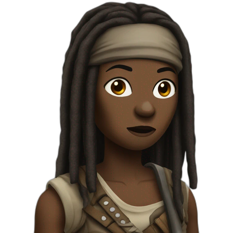 michonne from the walking dead emoji