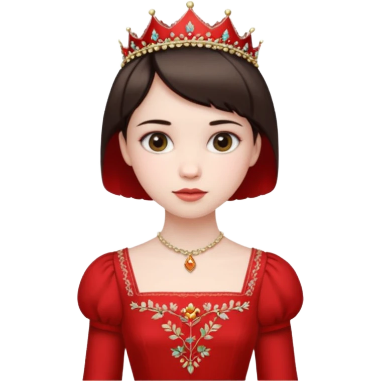 Short hair princess in red emoji