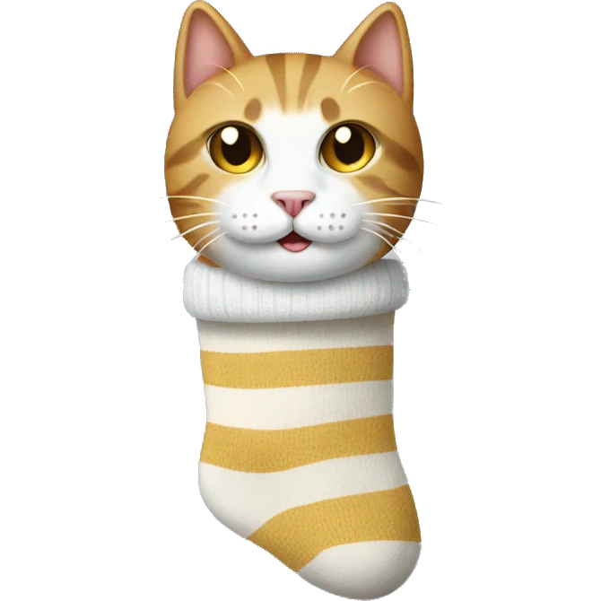 Cat wearing a sock emoji