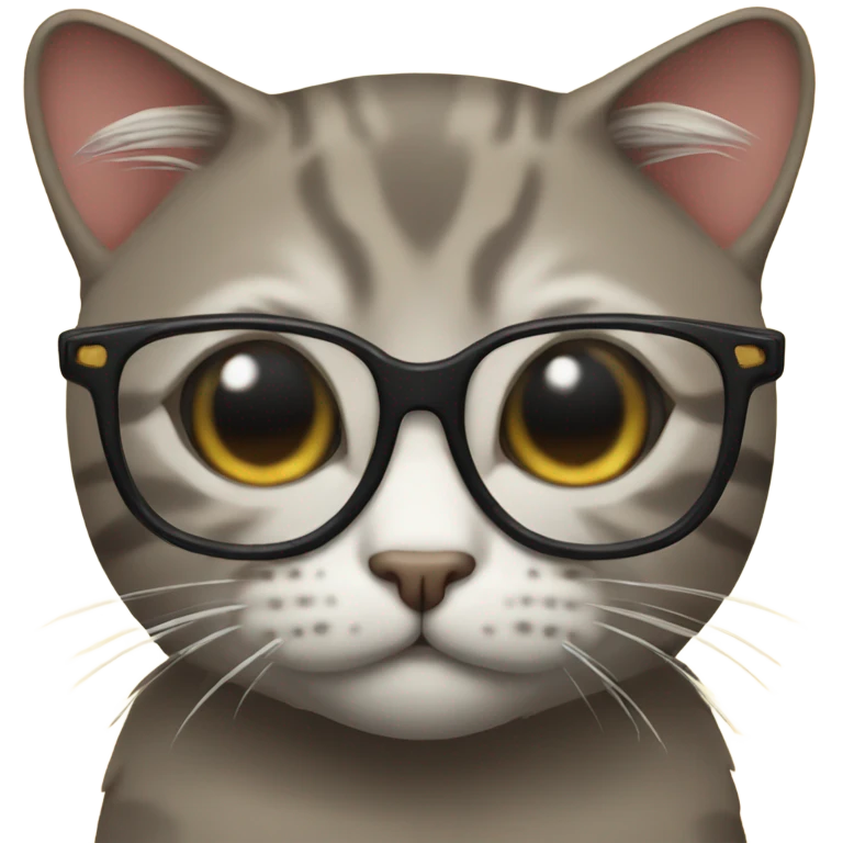 Gato con lentes emoji