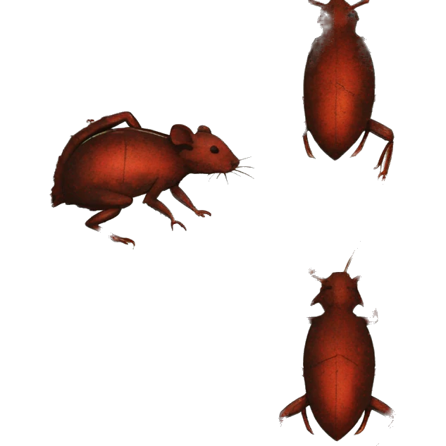Black red gold green cyan rusty grunge effect scratched patina rat mouse scorpion tail stinger  emoji