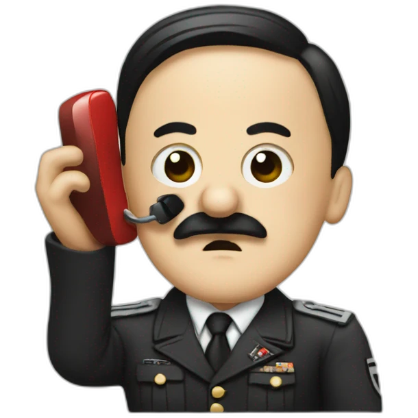 hitler with a phone emoji