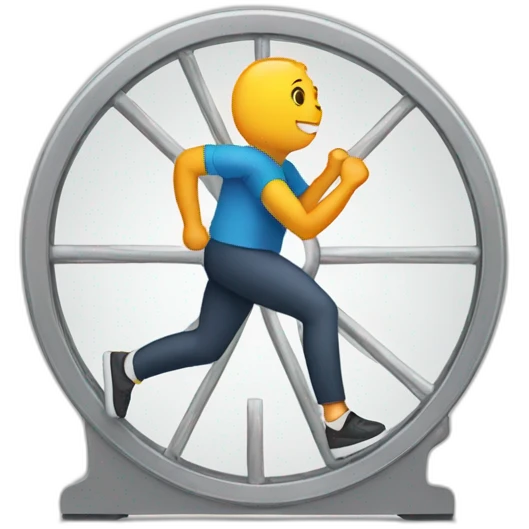 person running on hamster wheel emoji