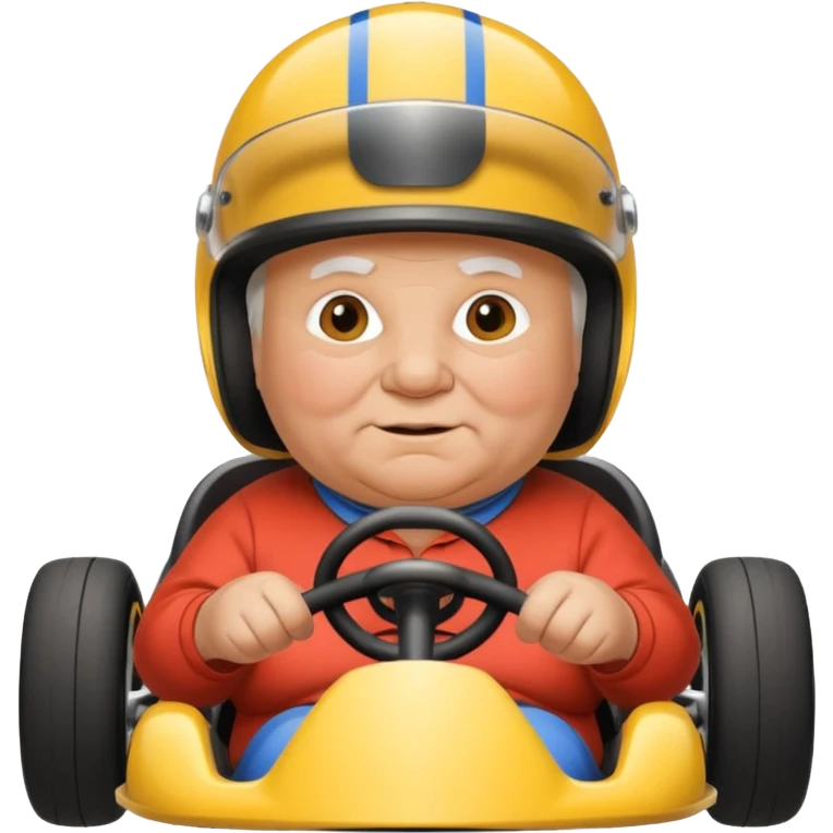 Old fat guy in gokart emoji