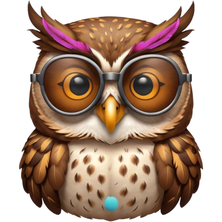 silent owl wearing sunglasses emoji