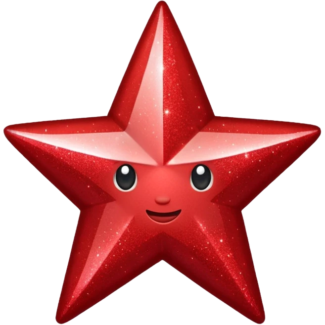 red glitter star emoji