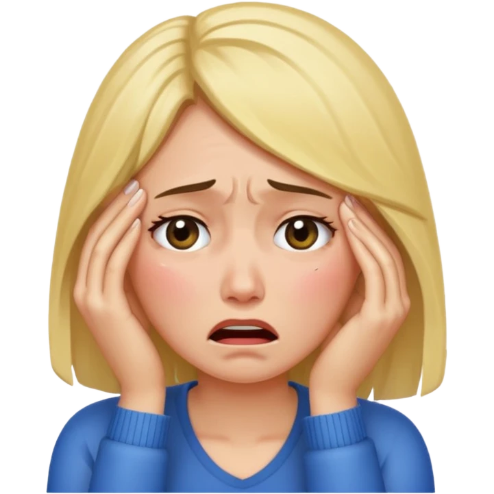 Woman crying face palm emoji