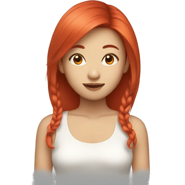 red hair asian emoji