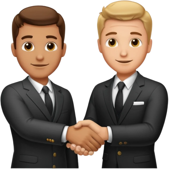 Mechanic and gentleman shaking hands emoji