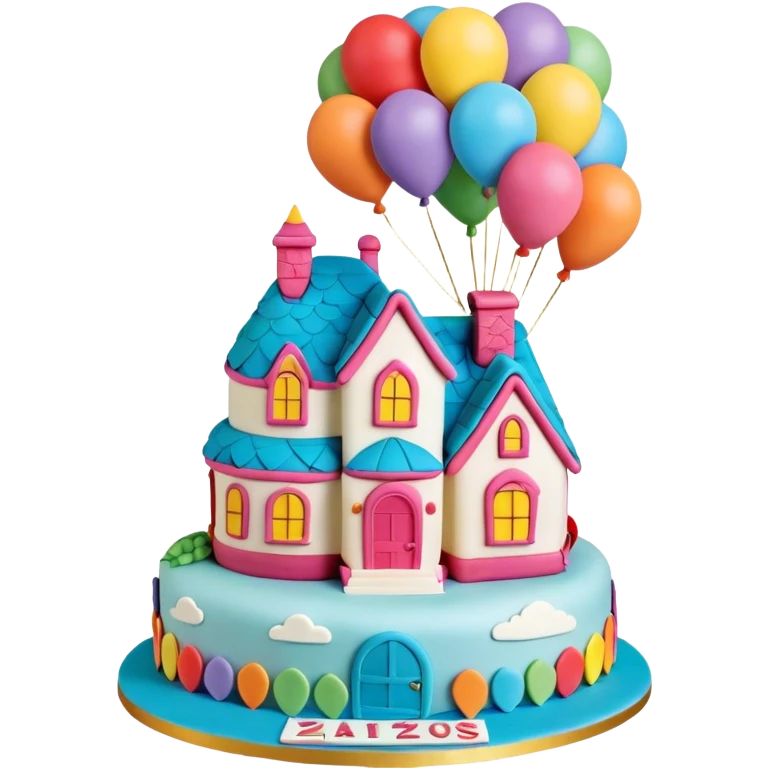 Up movie birthday cake for 20 year-old girl emoji