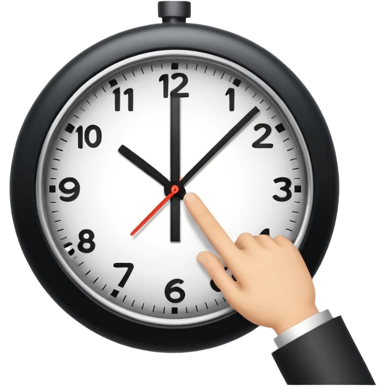 clock with with hand point at 11pm emoji