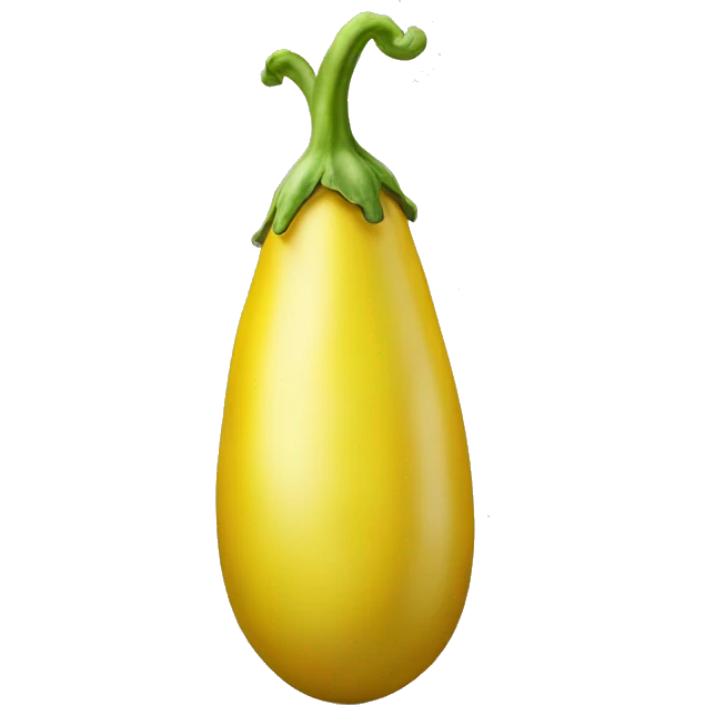A yellow eggplant emoji