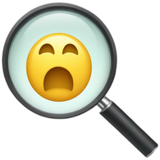 The letter W under a magnifier emoji