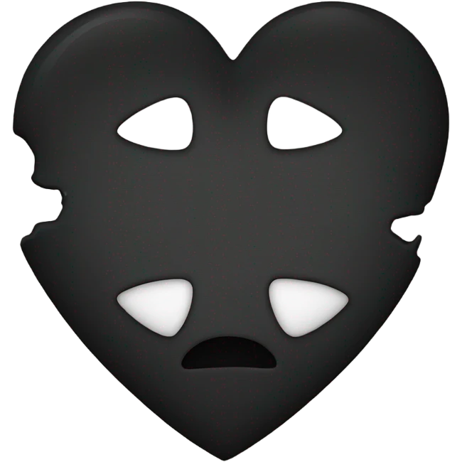 black heart two halves emoji