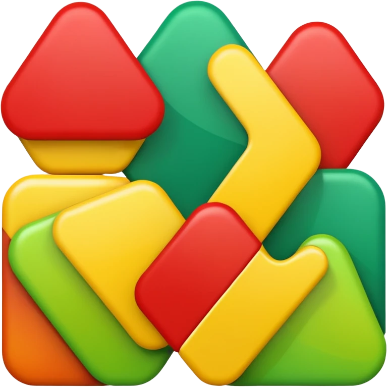 Green yellow and red emoji