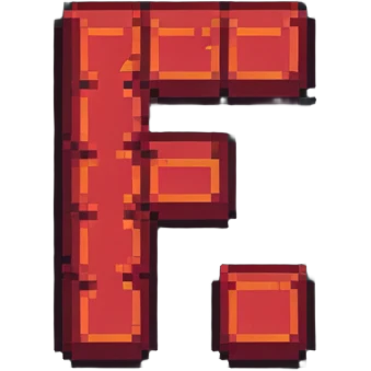 pixel art style text 'ZETRIX' in all caps, red color, blocky retro font emoji