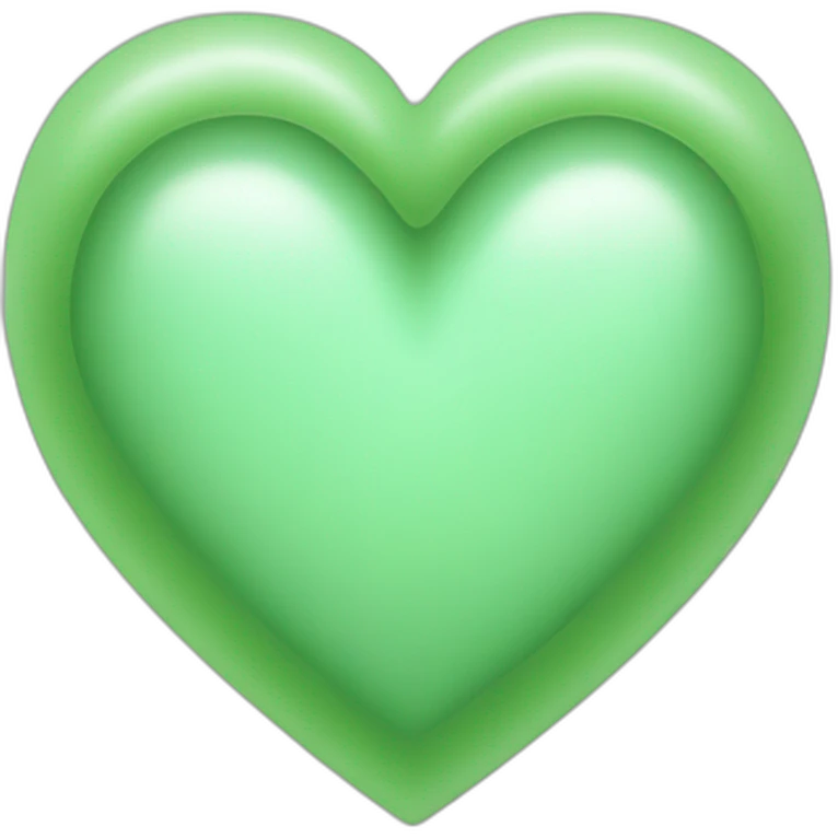 Pale green heart emoji