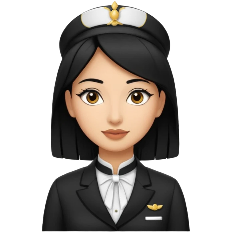 Lady hotel butler with green uniform black hair and just a lite bit brown skin and Arabic face with our hat please remove the green hat emoji