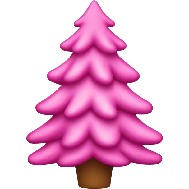 pink chrismas tree emoji