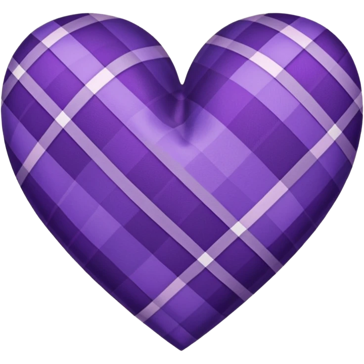purple heart with a plaid pattern emoji
