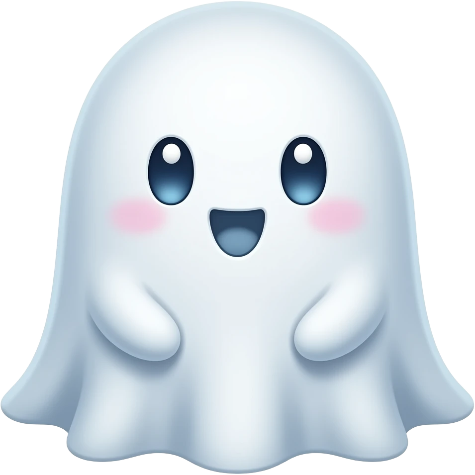 Kawaii is ghost of the cotton candy Pokémon full body emoji