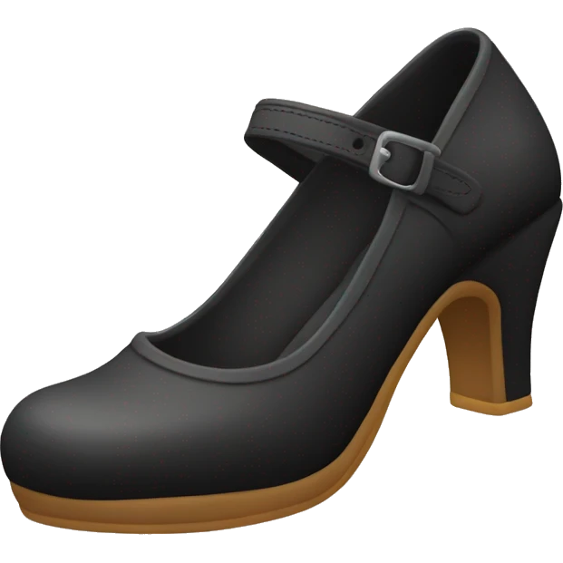 Black Mary Jane’s schoolgirl shoes emoji