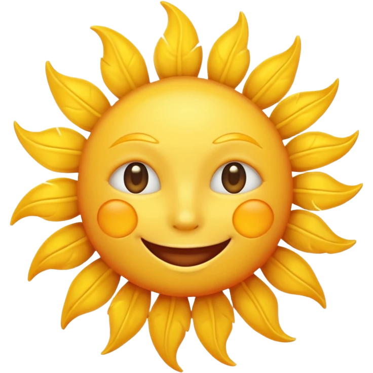 smiling sun emoji emoji