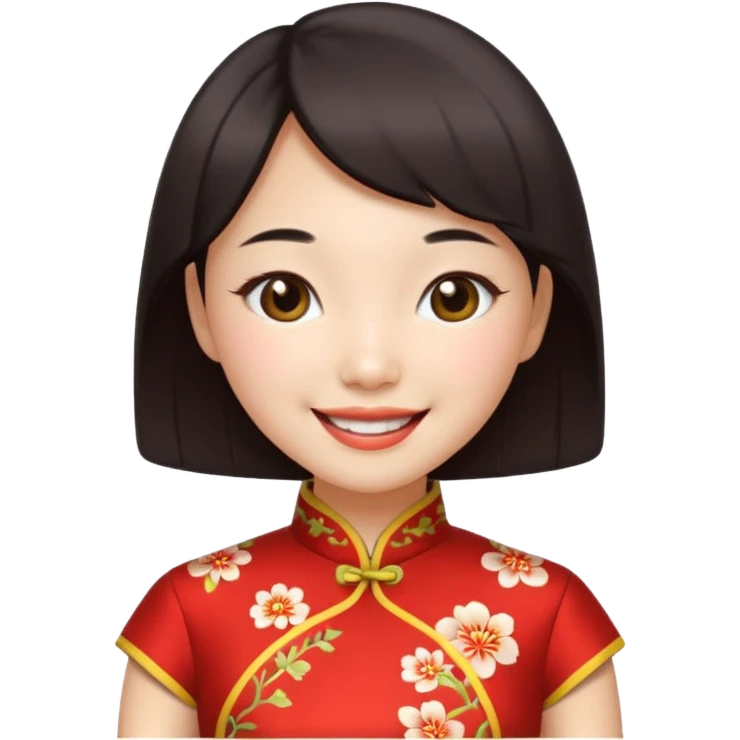 cheongsam girl, korean emoji