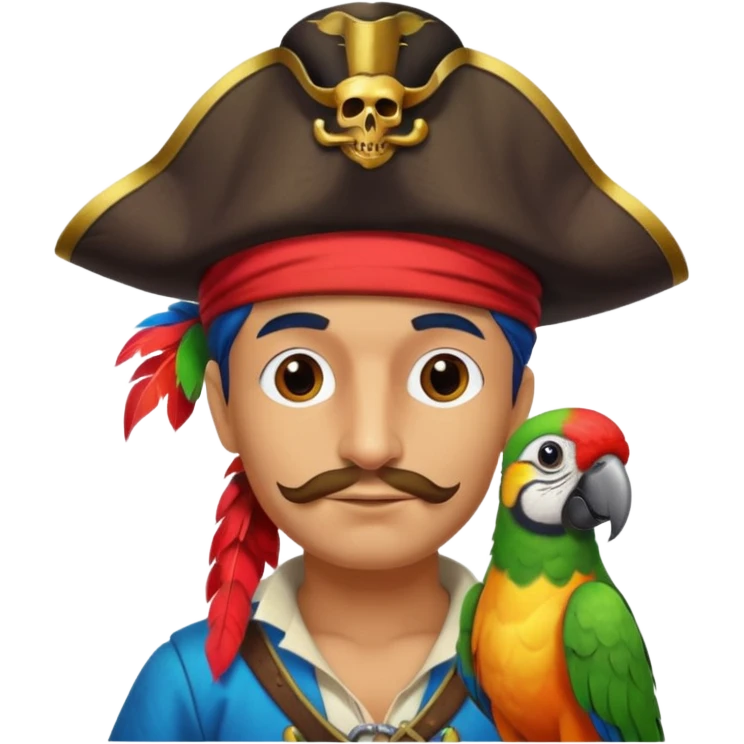 pirate and parrot emoji