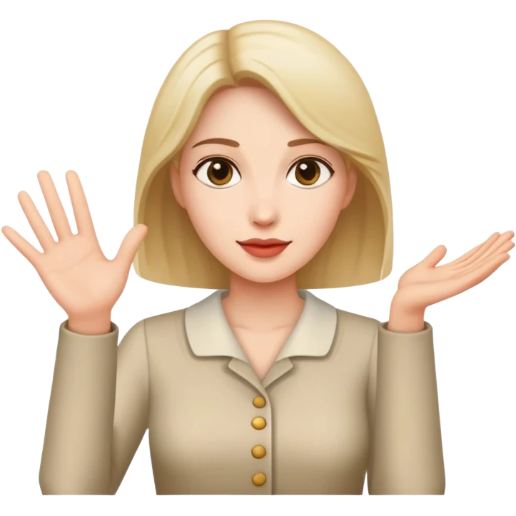 Woman handing something to you emoji
