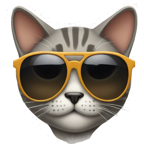 Cat with sunglasses emoji