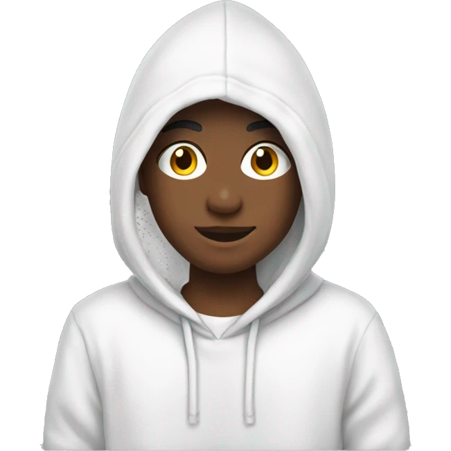 White Hoodie oversize emoji