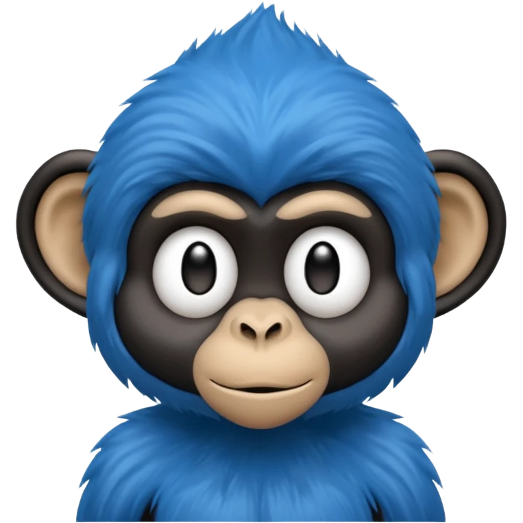 Smurf black monkey emoji