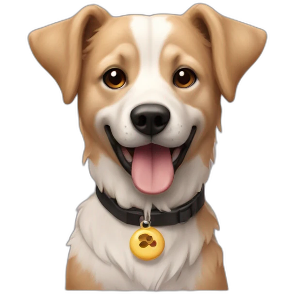 Chien faisant la fête emoji