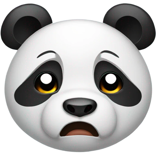 Crying panda emoji
