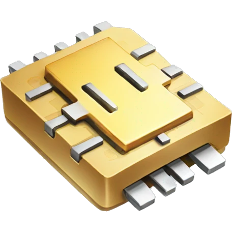 a microchip with a plus sing  emoji
